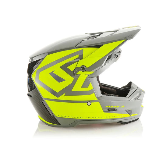 2025 6D ATR-3 Hex Gloss Neon Yellow Motocross Helmet