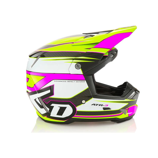 2025 6D ATR-3 Hyper Gloss Neon Pink Yellow Motocross Helmet