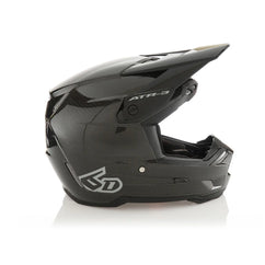 2025 6D ATR-3 Solid Gloss Black Motocross Helmet