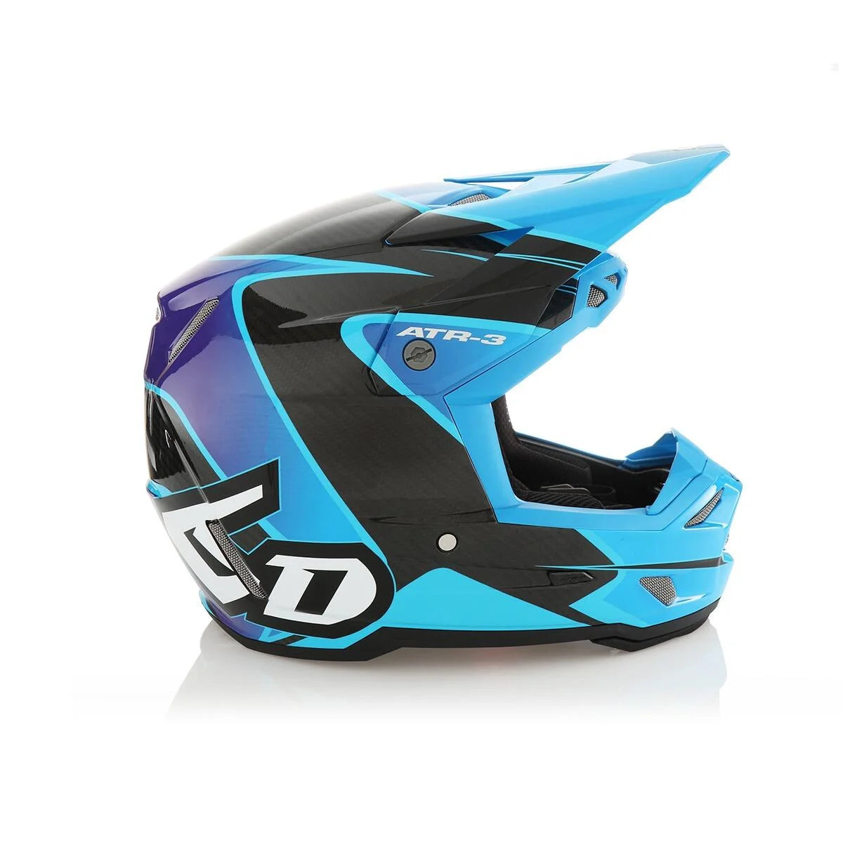 2025 6D ATR-3 Wave Gloss Cyan Purple Motocross Helmet