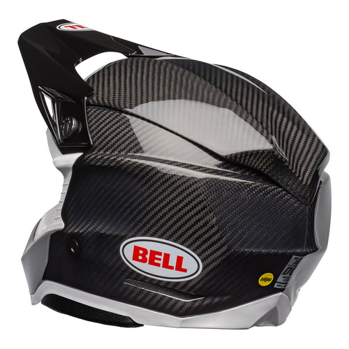 Bell Moto-10 Spherical Mips Gloss Black Carbon White Motocross Helmet