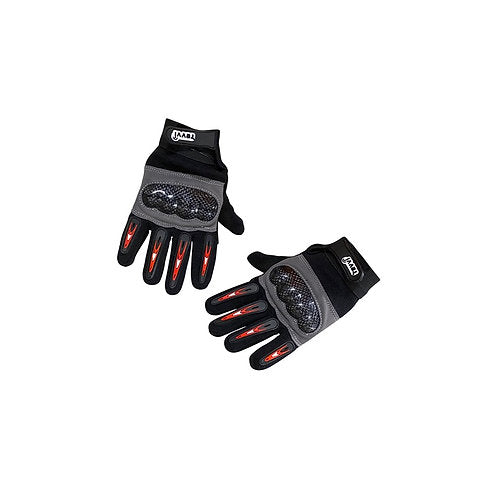 Revvi Kids Bike Gloves Long finger tech with Carbon look knuckle protection