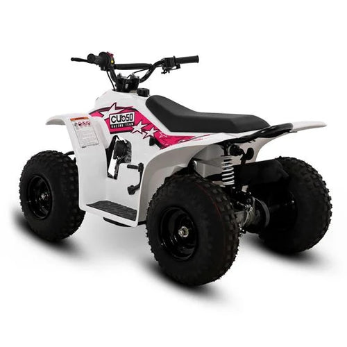 SMC Cub50 50cc Pink Kids Petrol Quad Bike