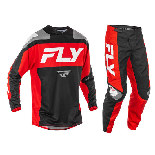 Fly Racing 2025 F-16 Black Red White Kit Combo