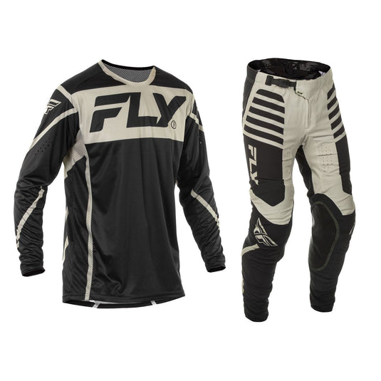 Fly Racing 2025 Lite Black Grey Kit Combo