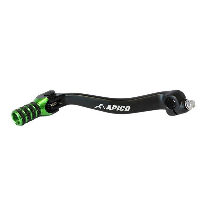 Apico Elite Gear Lever (Black/Green) - Kawasaki