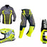 Wulfsport Kids MX 2024 CORSAIR Shirt Pant Helmet Goggle Combo Set - Yellow