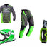 Wulfsport Kids MX 2024 CORSAIR Shirt Pant Helmet Goggle Combo Set - Green