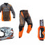 Wulfsport Kids MX 2024 CORSAIR Shirt Pant Helmet Goggle Combo Set - Orange