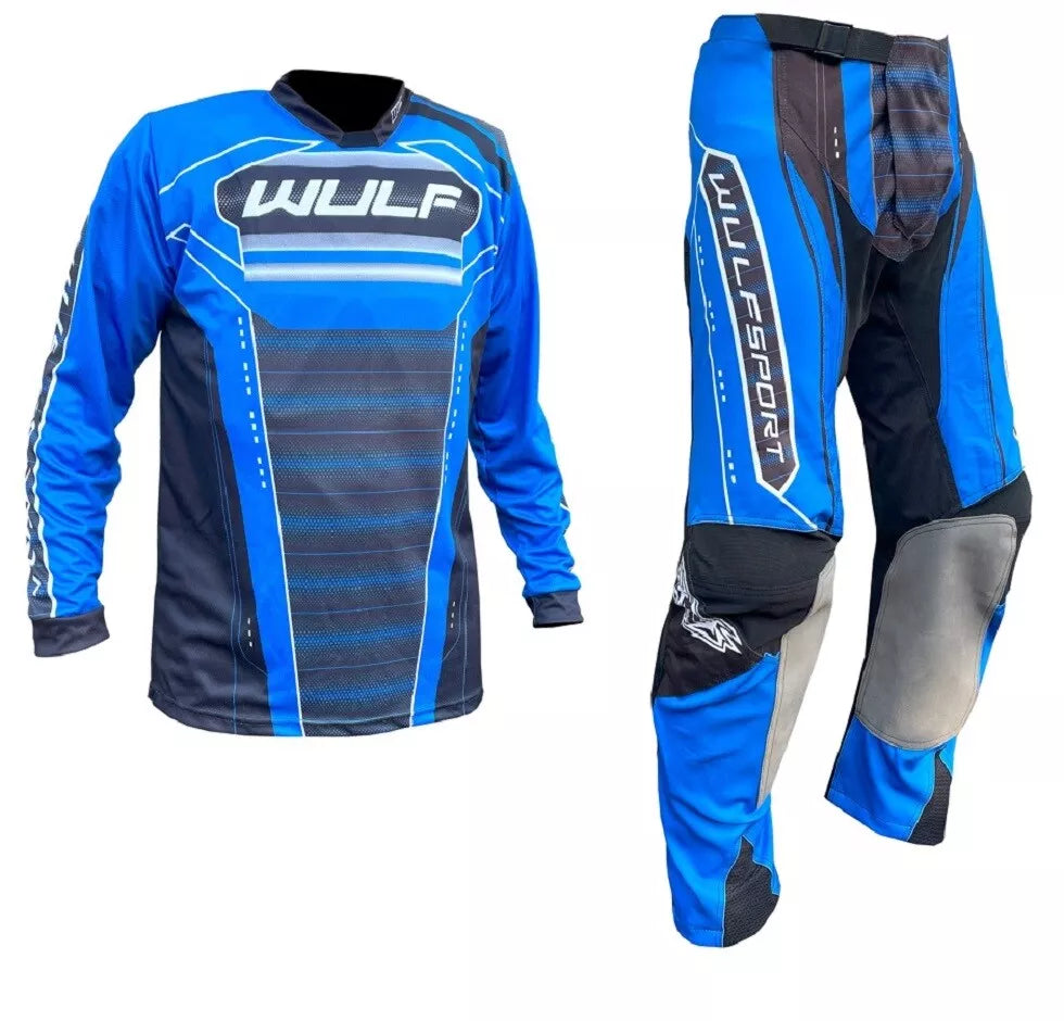 Wulfsport Kids MX 2024 CORSAIR Pant & Jersey Combo Set - Blue