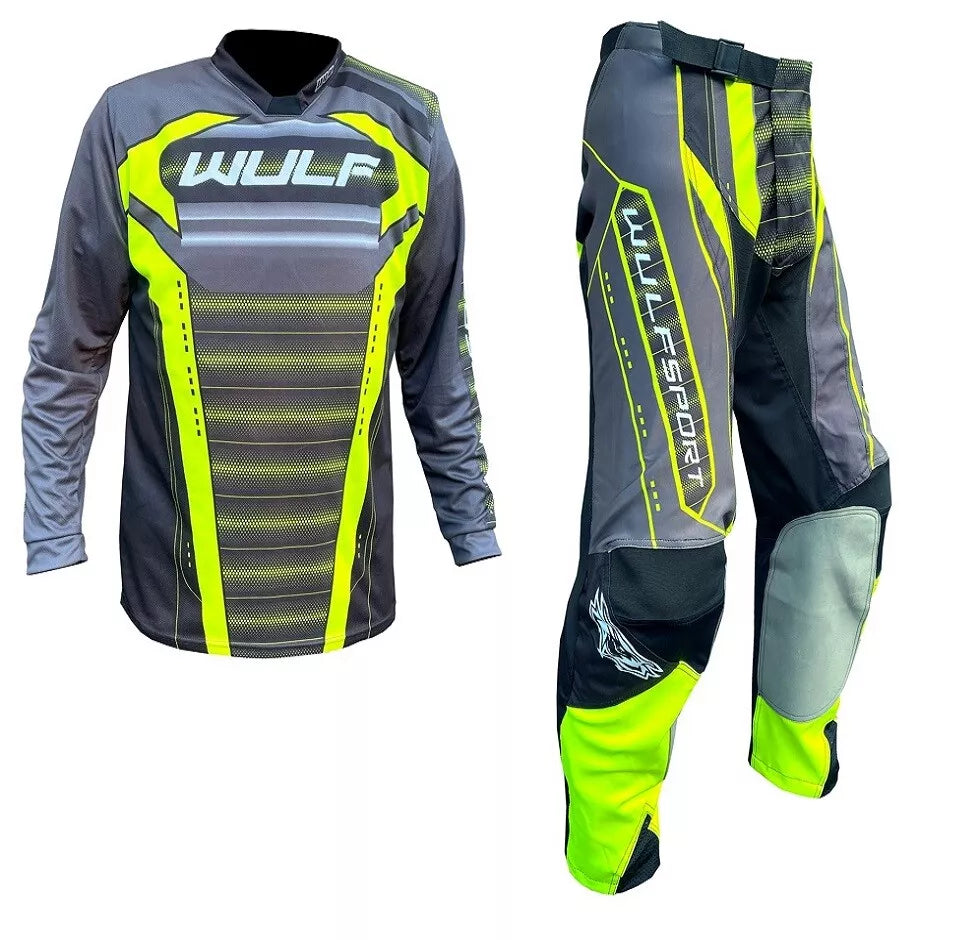 Wulfsport Kids MX 2024 CORSAIR Pant & Jersey Combo Set - Yellow