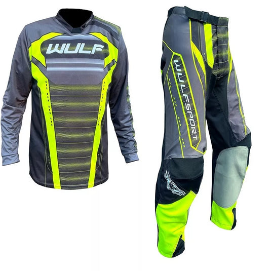 Wulfsport Kids MX 2024 CORSAIR Pant & Jersey Combo Set - Yellow