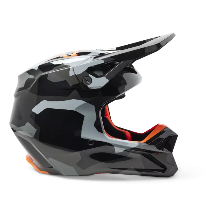 FOX Racing V1 Bnkr Grey Camo Kids Motocross Helmet