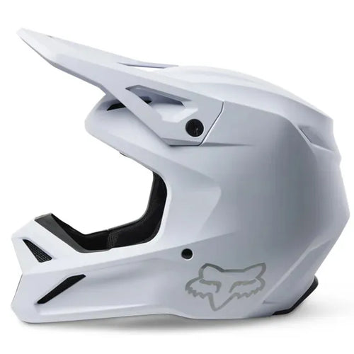 FOX Racing V1 Solid Matte White Motocross Helmet