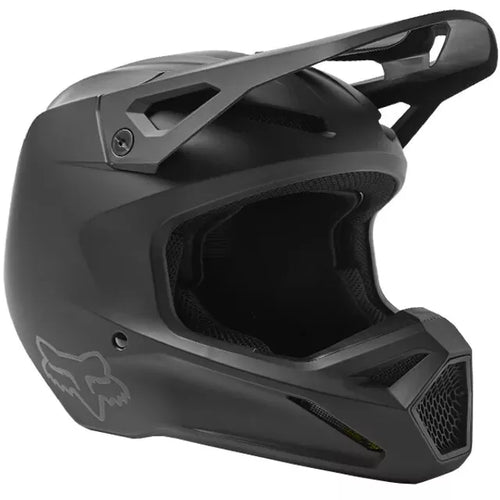 FOX Racing V1 Solid Matte Black Motocross Helmet