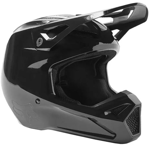 FOX Racing V1 Solid Gloss Black Motocross Helmet