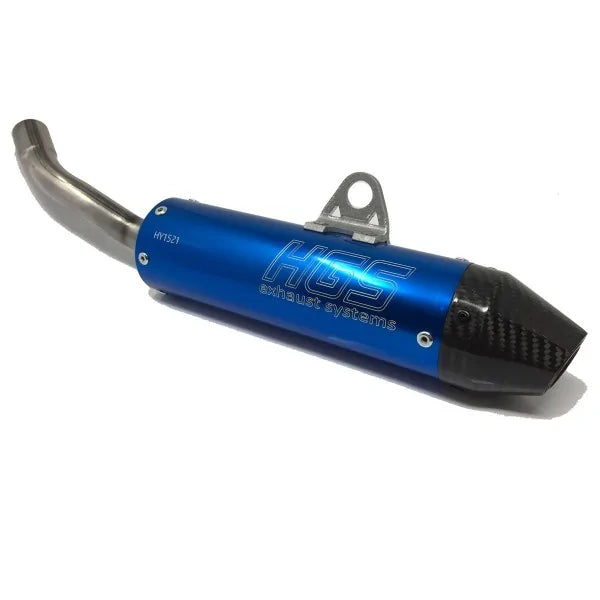 HGS Exhaust Silencer Blue Carbon End KTM SX 65