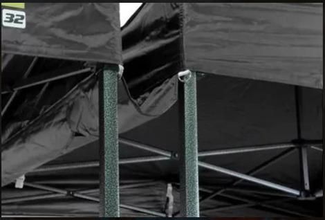 FIR 3m Rain Gutter Black, Gazebo Velcro Attachment For Pop-Up Gazebo Race Tent 3x3m