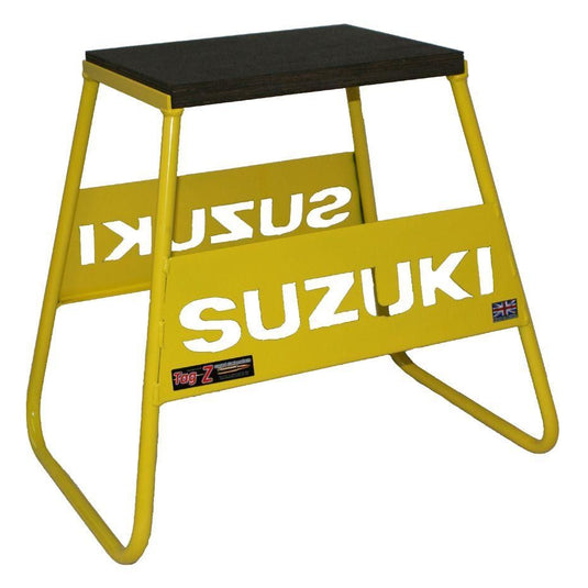 STAND 440 YELLOW SUZUKI LOGO, MX LOGO BOX STAND