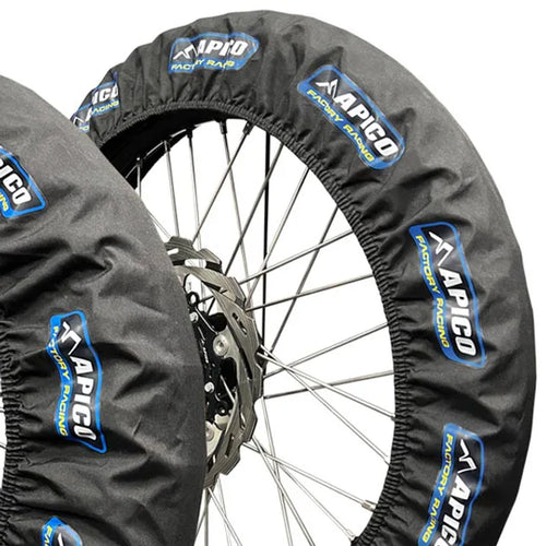 Apico Tyre Cover Set Black Front & Rear